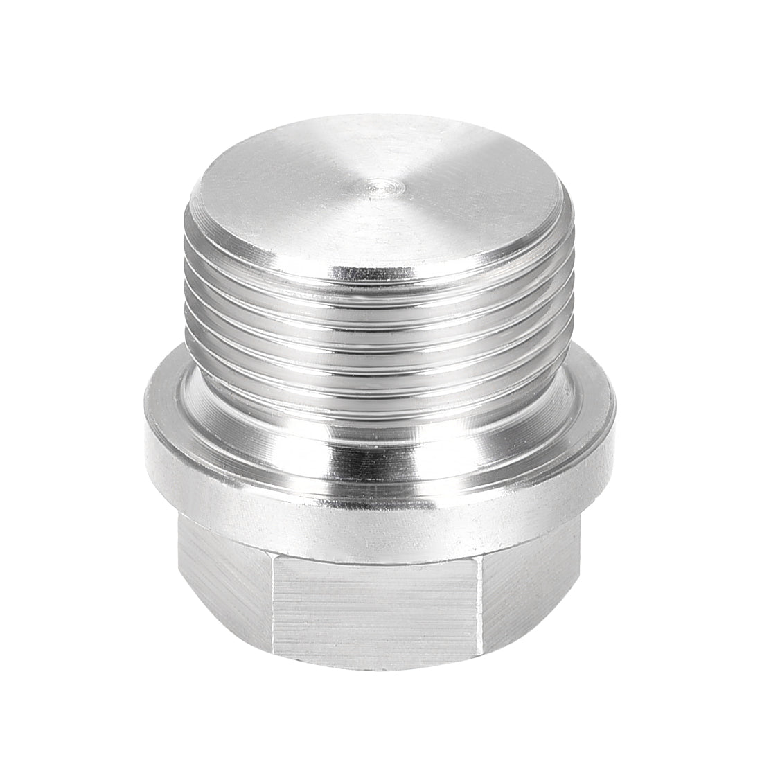 uxcell Uxcell M24 x 1.5 Male Outer Hex Head Plug - 304 Stainless Steel Solid Thread Corrosion Resistant Bung Plug Pipe Fitting