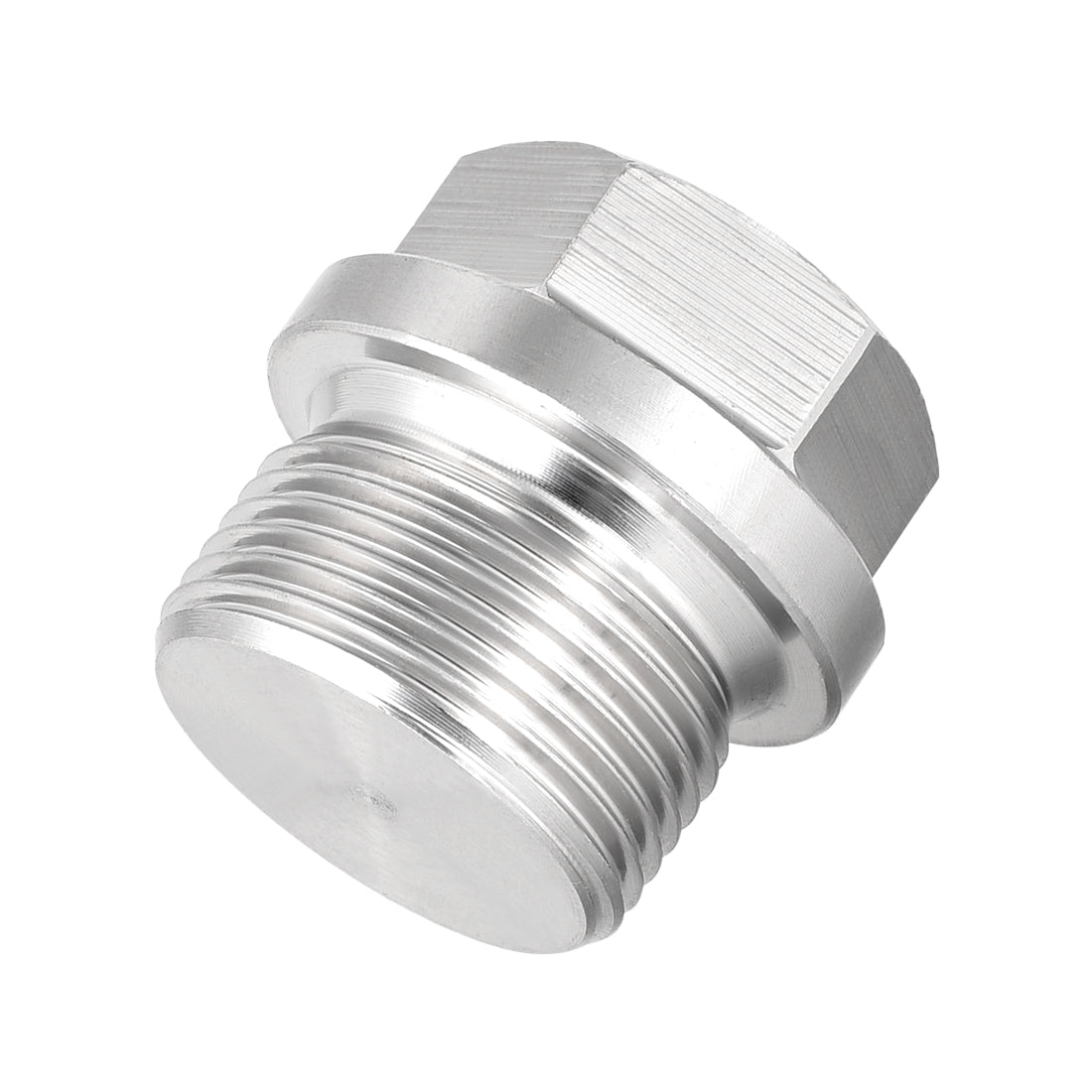 uxcell Uxcell M24 x 1.5 Male Outer Hex Head Plug - 304 Stainless Steel Solid Thread Corrosion Resistant Bung Plug Pipe Fitting