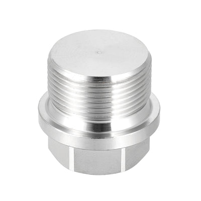 Harfington Uxcell M27 x 1.5 Male Outer Hex Head Plug - 304 Stainless Steel Solid Thread Corrosion Resistant Bung Plug Pipe Fitting