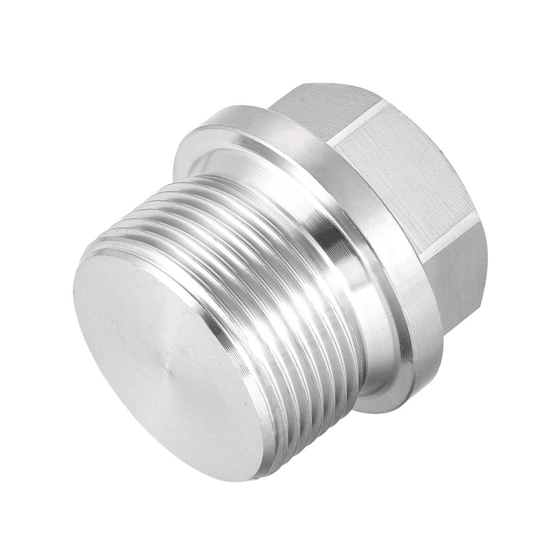 uxcell Uxcell M27 x 1.5 Male Outer Hex Head Plug - 304 Stainless Steel Solid Thread Corrosion Resistant Bung Plug Pipe Fitting