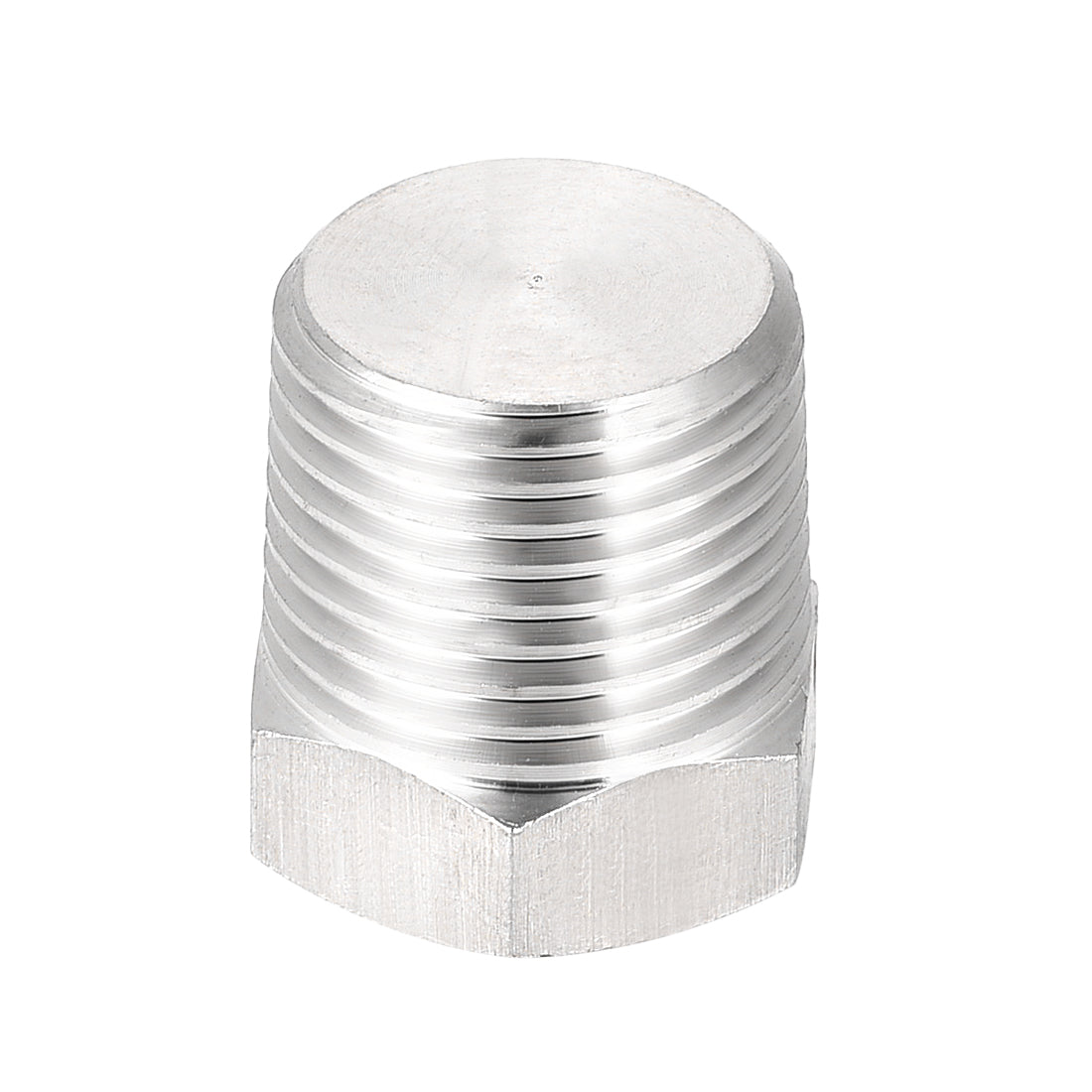 uxcell Uxcell 3/8NPT Male Outer Hex Head Plug - 304 Stainless Steel Solid Thread Corrosion Resistant Bung Plug Pipe Fitting