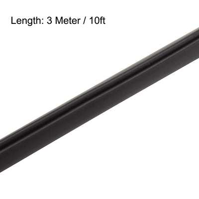 Harfington Uxcell Edge Trim U Seal Black PVC Fits 1/32"- 1/16"Edge 10 Feet Length