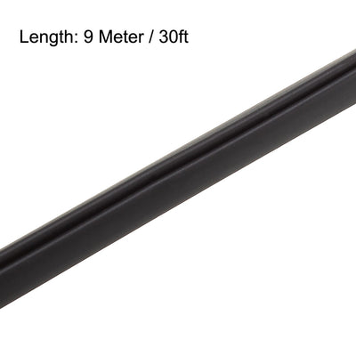 Harfington Uxcell Edge Trim U Seal Black PVC Fits 1/32"- 1/16"Edge 30 Feet Length