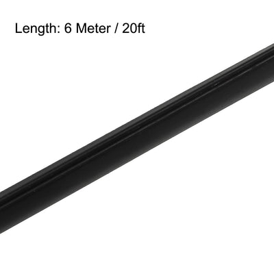 Harfington Uxcell Edge Trim U Seal Black PVC Fits 1/16"- 3/32"Edge 20 Feet Length
