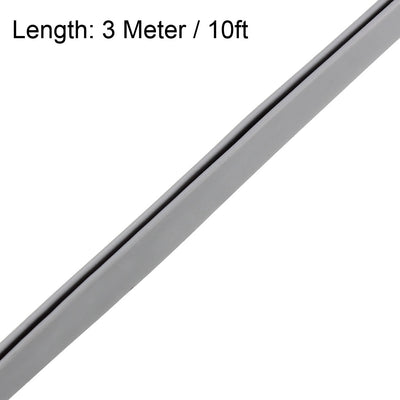 Harfington Uxcell Edge Trim U Seal Grey PVC Fits 3/64"- 5/64"Edge 10 Feet Length 15/32"Height