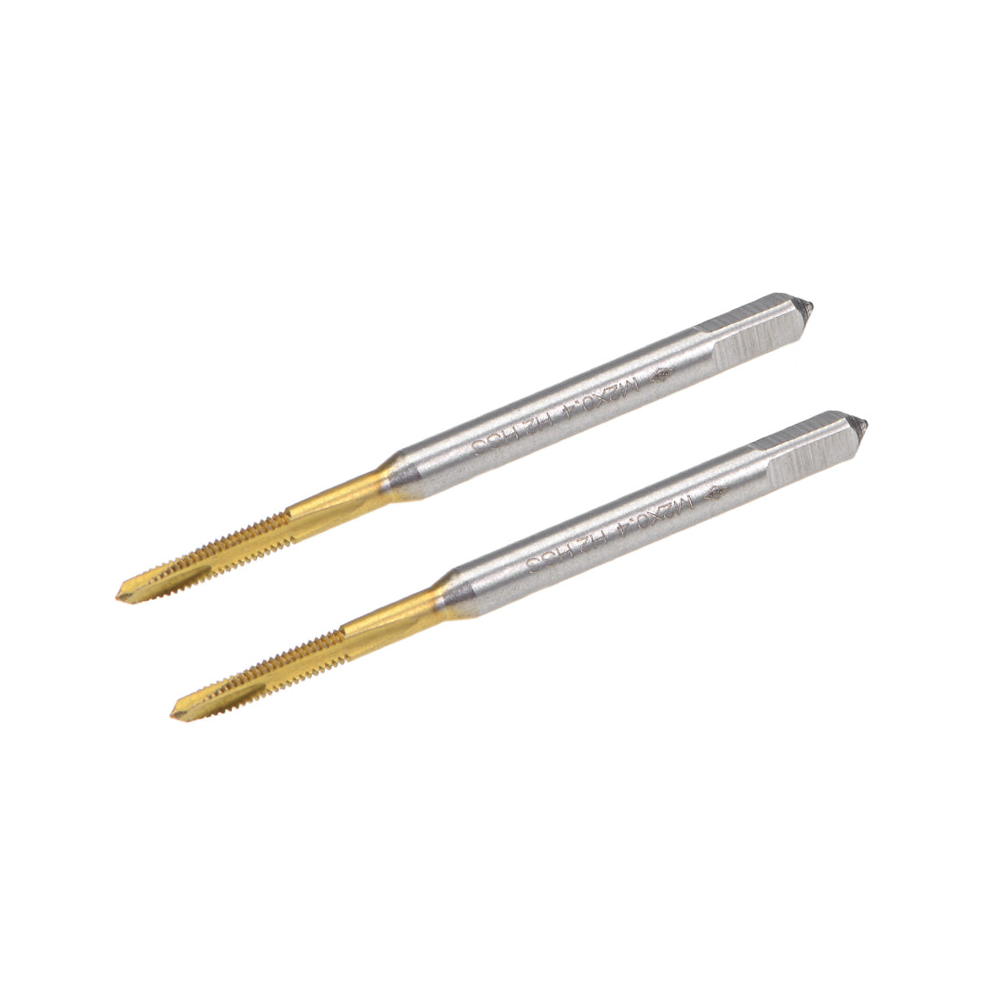 uxcell Uxcell Spiral Point Threading Tap M2 Thread 0.4 Pitch Titanium Coated HSS 2pcs