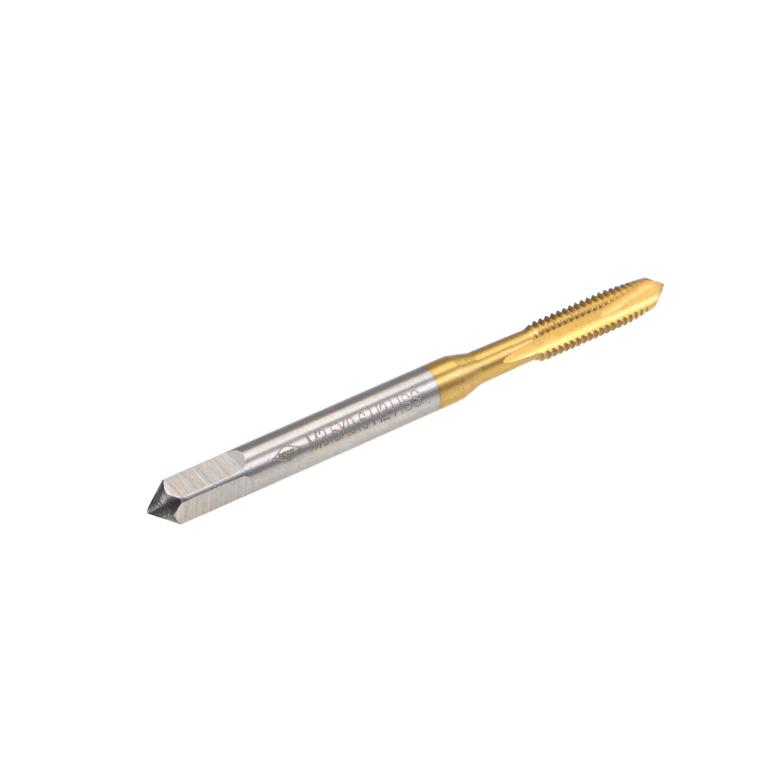 uxcell Uxcell Spiral Point Threading Tap M3.5 Thread 0.6 Pitch Titanium Coated HSS