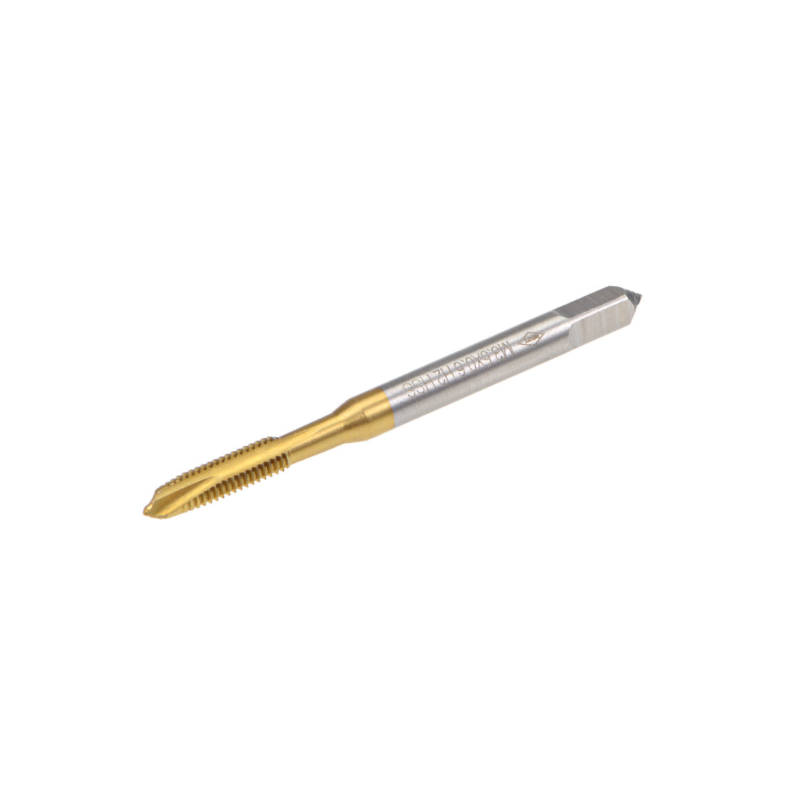 uxcell Uxcell Spiral Point Threading Tap M3.5 Thread 0.6 Pitch Titanium Coated HSS