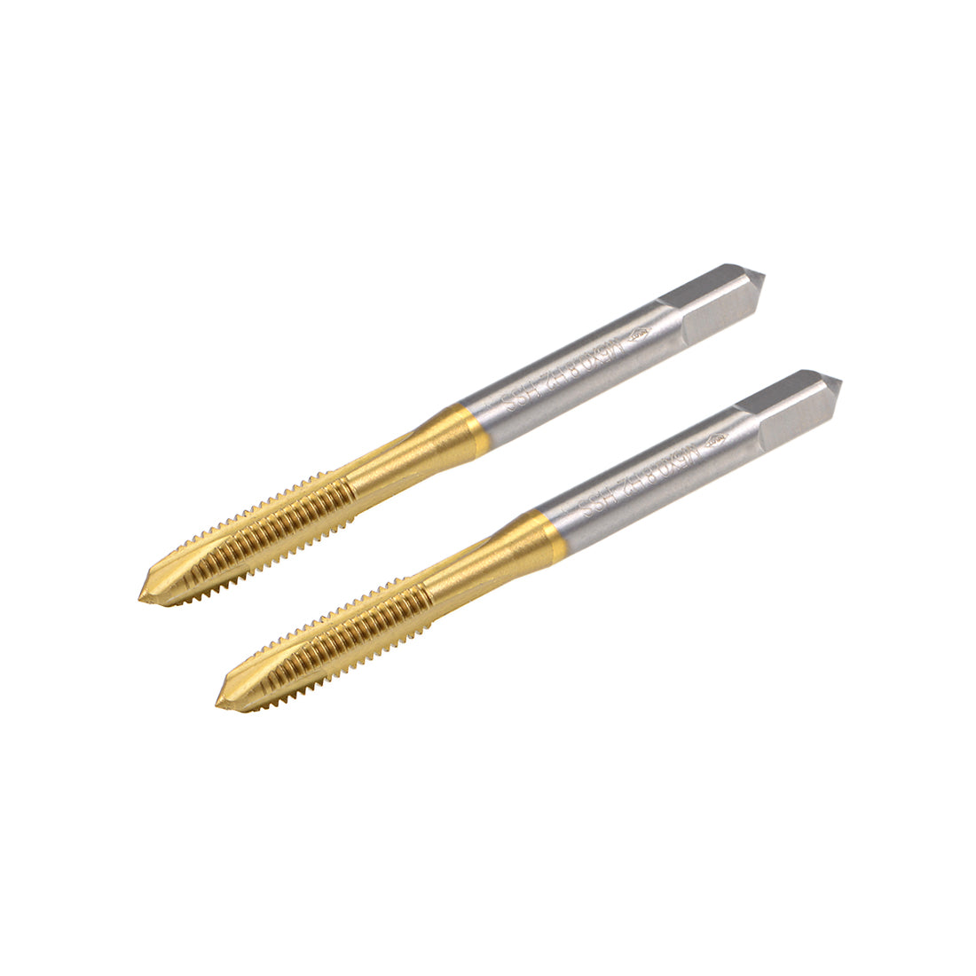 uxcell Uxcell Spiral Point Threading Tap M5 Thread 0.8 Pitch Titanium Coated HSS 2pcs