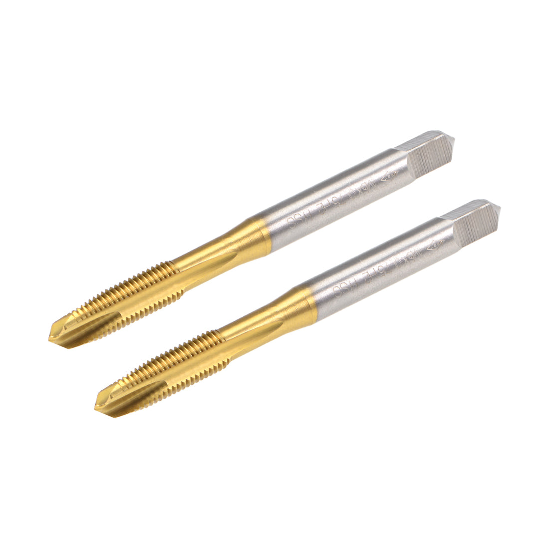 uxcell Uxcell Spiral Point Threading Tap M6 Thread 0.75 Pitch Titanium Coated HSS 2pcs