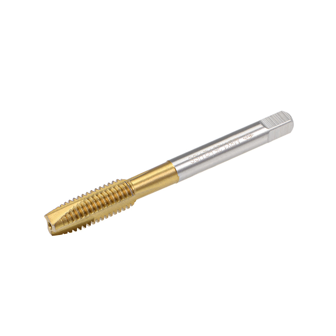 uxcell Uxcell Spiral Point Threading Tap M8 Thread 1.25 Pitch Titanium Coated HSS