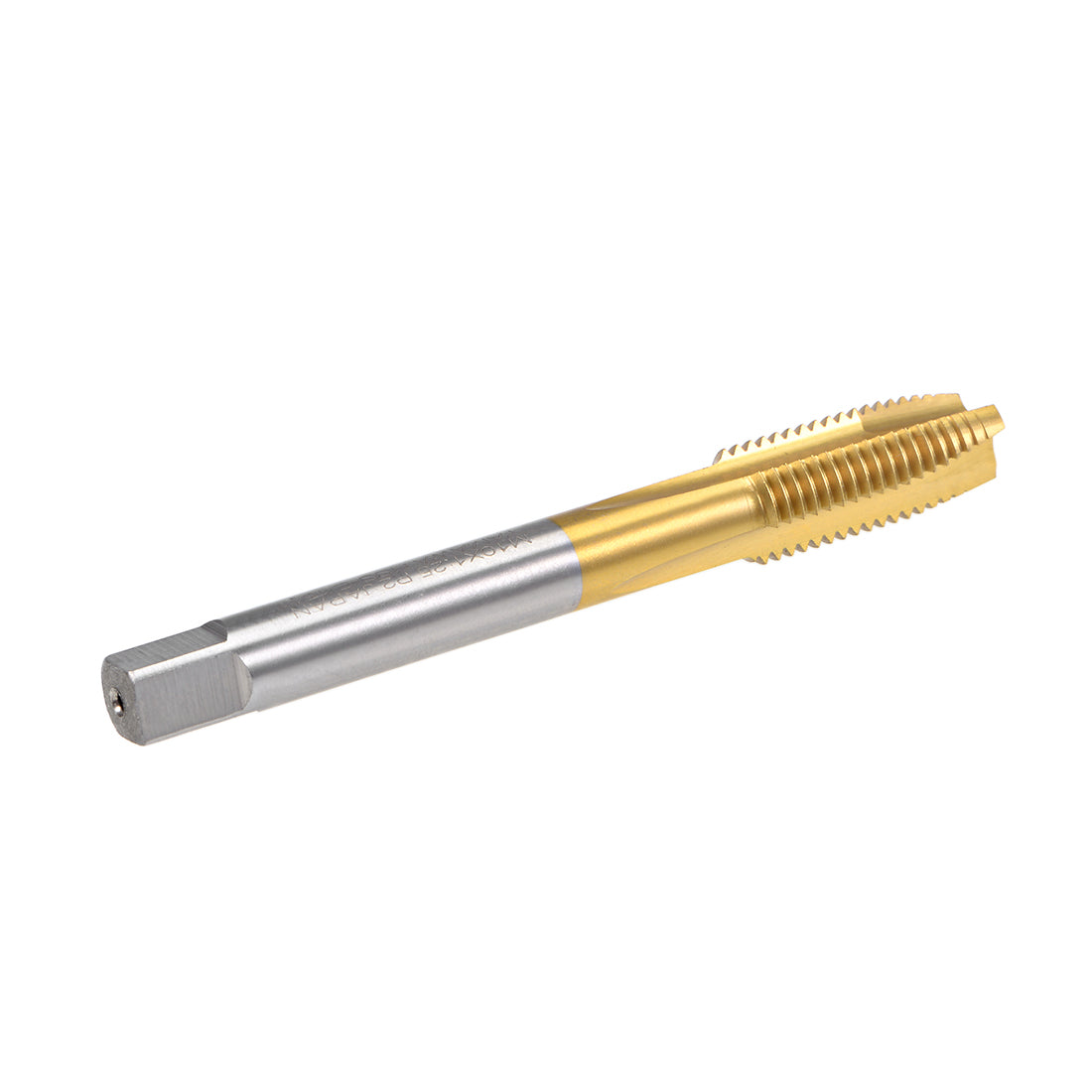 uxcell Uxcell Spiral Point Threading Tap M10 Thread 1.25 Pitch H2 Titanium Coated HSS