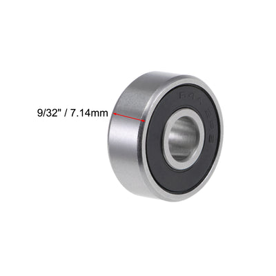Harfington Uxcell R4A-2RS Deep Groove Ball Bearing 1/4"x3/4"x9/32" Sealed Z2 Lever Bearings 10pcs