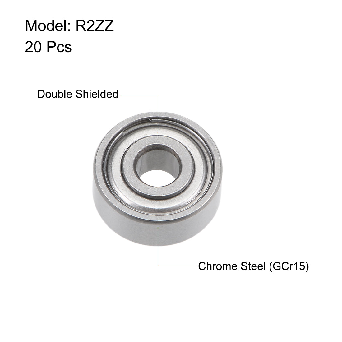 uxcell Uxcell Deep Groove Ball Bearings Inch Double Shielded Chrome Steel P0 Z2 Bearing