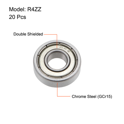 Harfington Uxcell Deep Groove Ball Bearings Inch Double Shielded Chrome Steel P0 Z2 Bearing