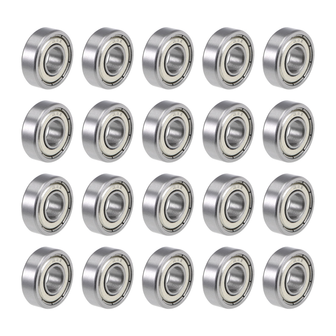 10 Pack Of 606ZZ Shielded Ball Bearings - 6mm X 17mm X 6mm, Metal, Brand New