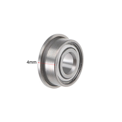 Harfington Uxcell Flanged Ball Bearing Double Shielded Chrome Bearings