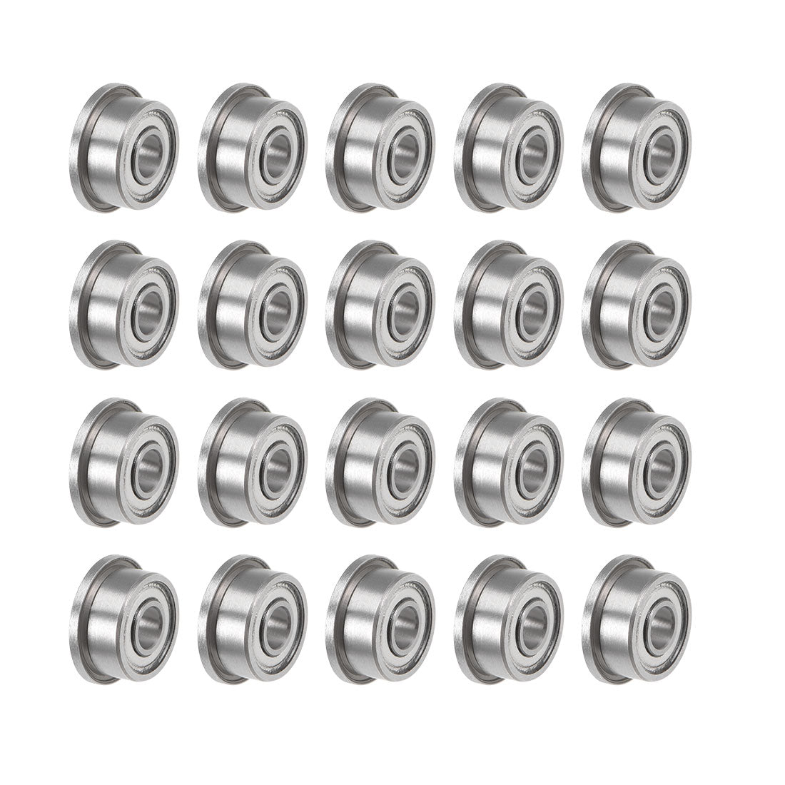 uxcell Uxcell F693ZZ Flange Ball Bearing 3mmx8mmx4mm Double Shielded Chrome Bearings 20 Pcs