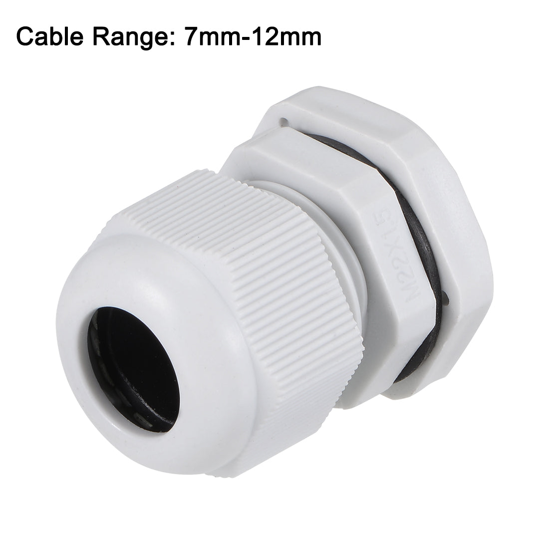uxcell Uxcell M22x1.5 Cable Gland 7mm-12mm Wire Hole Waterproof Nylon Joint Adjustable Locknut with Washer White 20pcs