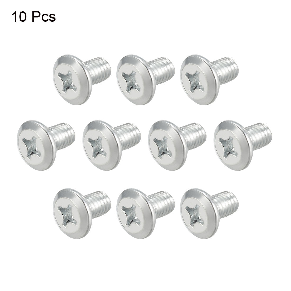 Uxcell Uxcell M6x16mm Phillips Head Machine Screws Zinc Plated Cross Screw Leather Fasteners Bolts for Account Book Full Thread Carbon Steel 20Pcs