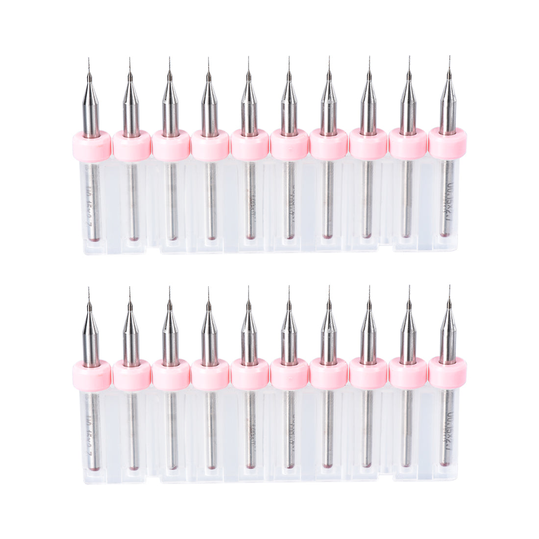 Uxcell Uxcell 2Set (20Pcs) 0.2mm Carbide CNC Engraving Circuit Board Micro PCB Drill Bits
