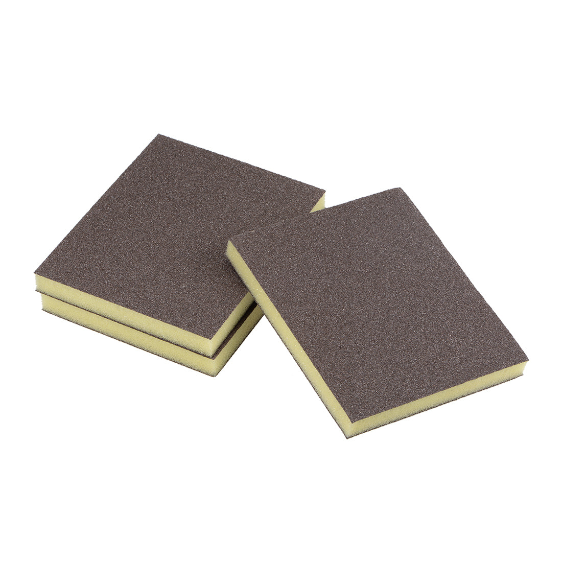 uxcell Uxcell Sanding Sponge 80 Grit Sanding Block Pad 4.7inch x 3.9inch x 0.4inch Brown 3pcs