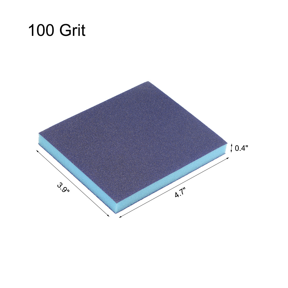 uxcell Uxcell Sanding Sponge 100 Grit Sanding Block Pad 4.7inch x 3.9inch x 0.4inch Blue 6pcs