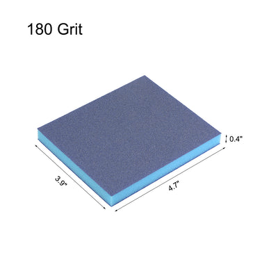 Harfington Uxcell Sanding Sponge 180 Grit Sanding Block Pad 4.7inch x 3.9inch x 0.4inch Blue 3pcs