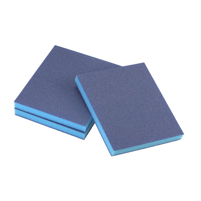 Harfington Uxcell Sanding Sponge 180 Grit Sanding Block Pad 4.7inch x 3.9inch x 0.4inch Blue 3pcs