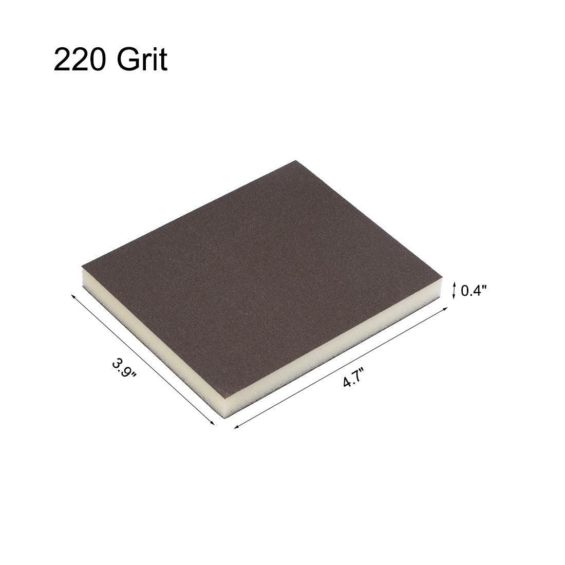 uxcell Uxcell Sanding Sponge 220 Grit Sanding Block Pad 4.7inch x 3.9inch x 0.4inch Brown 2pcs