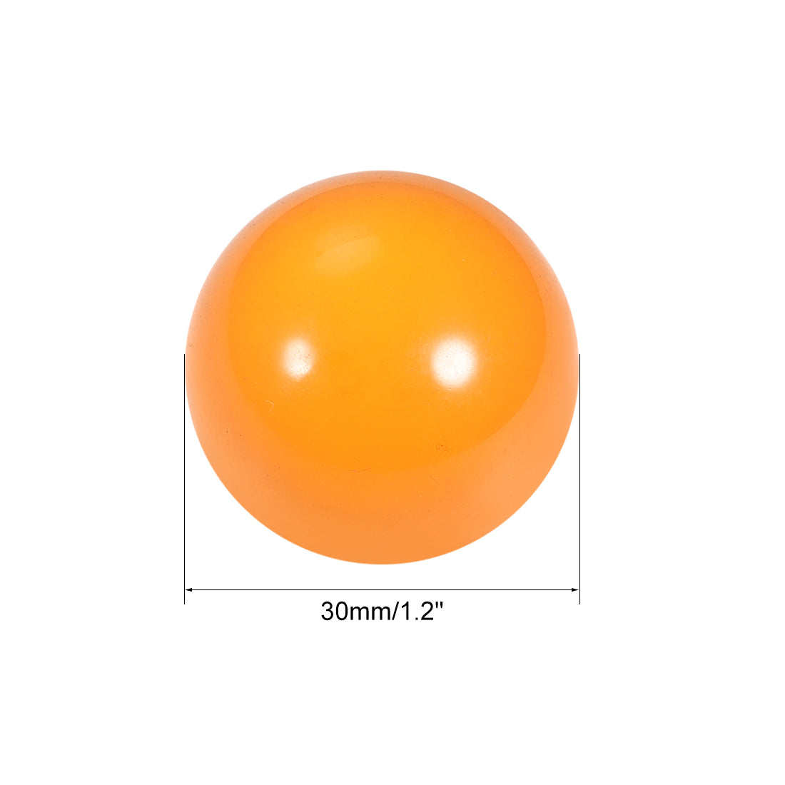 uxcell Uxcell 30mm Dia Acrylic Ball Yellow Sphere Ornament Solid Balls 1.2" 2pcs