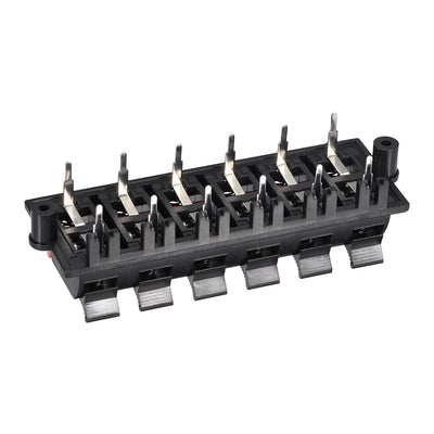 Harfington Uxcell 2 Row 12 Way  Spring Speaker Terminal Clip Push Release Connector Audio Cable Terminals Strip Block Black Red WP12-03 2Pcs