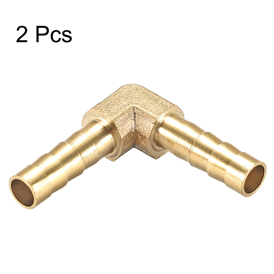 uxcell Uxcell 6mm Barb Brass Hose Fitting 90 Degree Elbow Pipe Connector Coupler Tubing 2pcs
