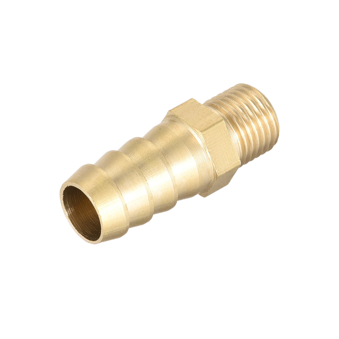 uxcell Uxcell Brass Fitting Connector Metric M10-1 Male to Barb Fit Hose ID 10mm 2pcs