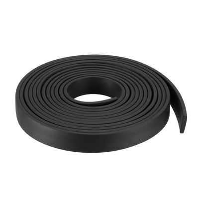 Harfington Uxcell Solid Rectangle Rubber Seal Strip 15mm Wide 3mm Thick, 3 Meters Long Black