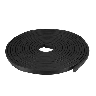 Harfington Uxcell Solid Rectangle Rubber Seal Strip 10mm Wide 5mm Thick, 5 Meters Long Black