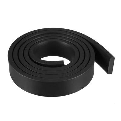 Harfington Uxcell Solid Rectangle Rubber Seal Strip 20mm Wide 5mm Thick, 1 Meter Long Black