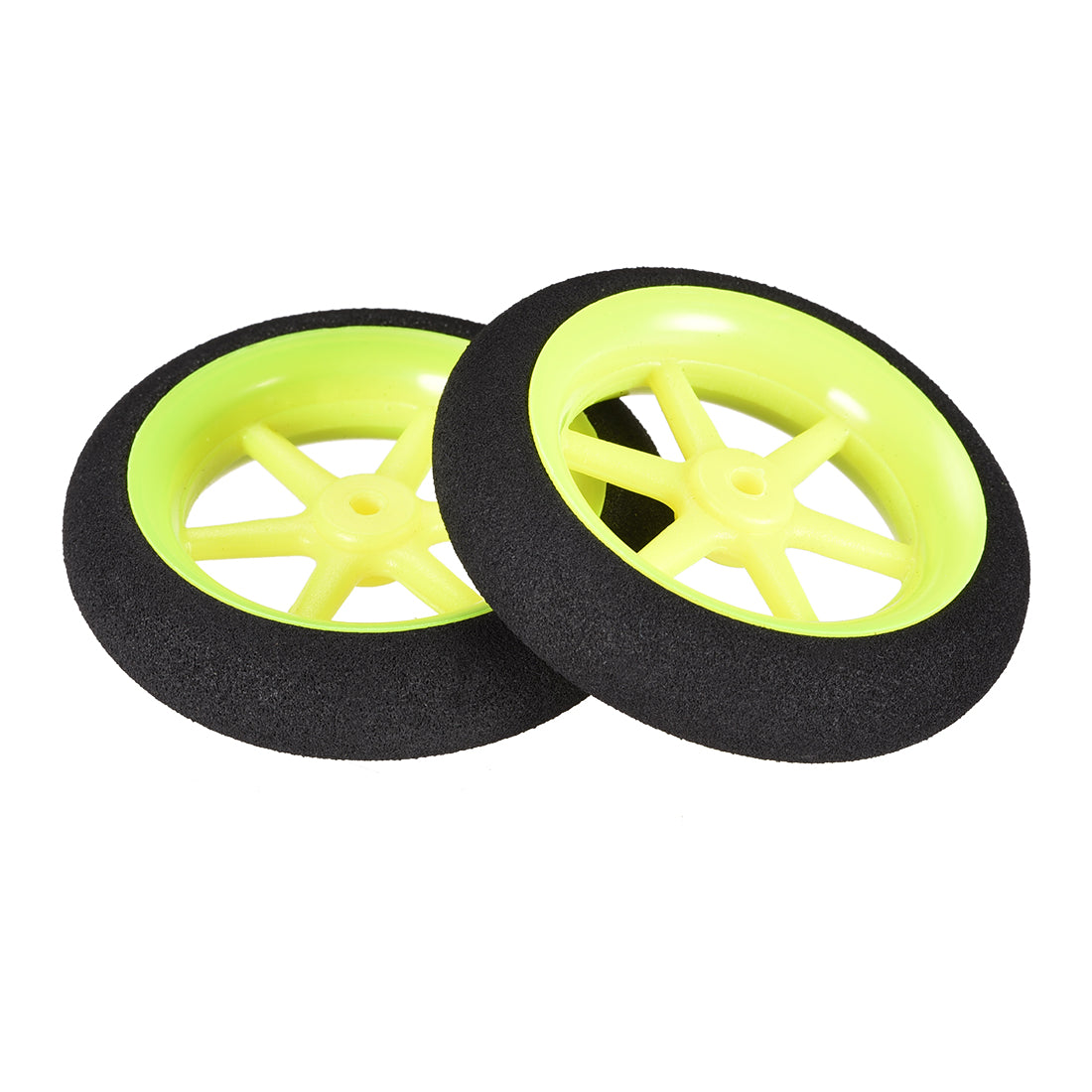 uxcell Uxcell RC Model Plane Aircraft Wheel Micro Sport Wheel 0.11 inch x 1.96 inch -   Wheel 2PCS