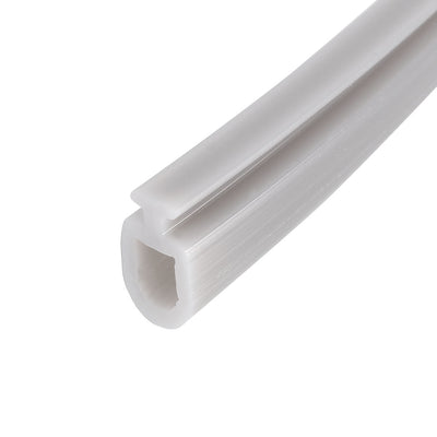 Harfington Uxcell T-Slot Mount Weatherstrip Seal 6.5mm Bulb Bubble for 4mm Slot 5 Meters Gray