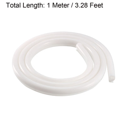 Harfington Uxcell T-Slot Mount Weatherstrip Seal 7mm Bulb Bubble for 5mm Slot 1 Meter White