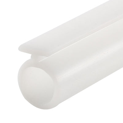 Harfington Uxcell T-Slot Mount Weatherstrip Seal 7mm Bulb Bubble for 5mm Slot 1 Meter White