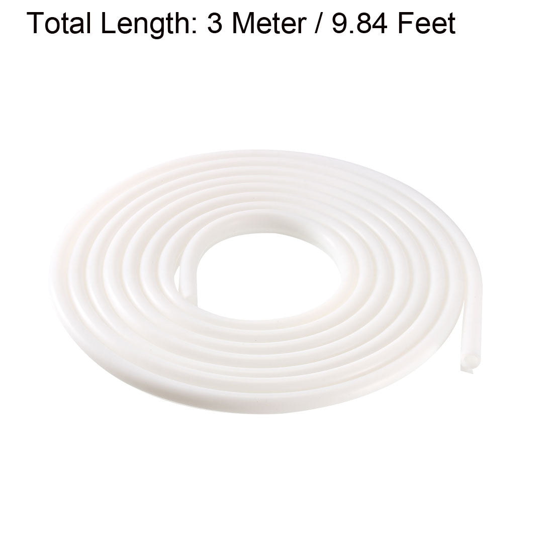 uxcell Uxcell T-Slot Mount Weatherstrip Seal 7mm Bulb Bubble for 5mm Slot 3 Meters White