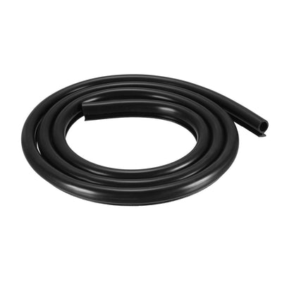 Harfington Uxcell T-Slot Mount Weatherstrip Seal 7mm Bulb Bubble for 5mm Slot 1 Meter Black