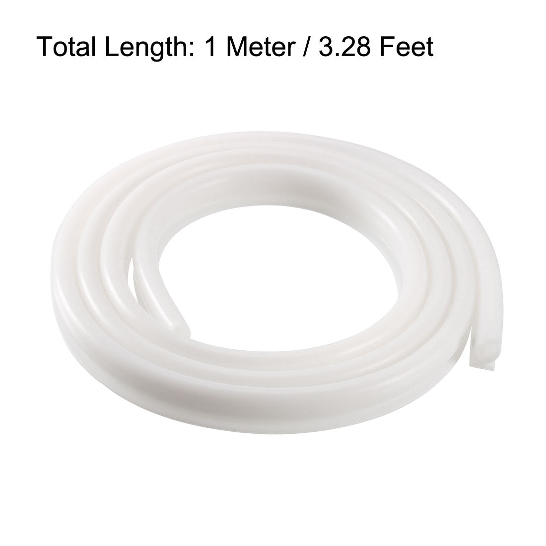 uxcell Uxcell T-Slot Mount Weatherstrip Seal 7mm Bulb Bubble for 6mm Slot 1 Meter White