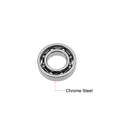 Harfington Uxcell Deep Groove Ball Bearings Metric Open Type Chrome Steel P0 Z2