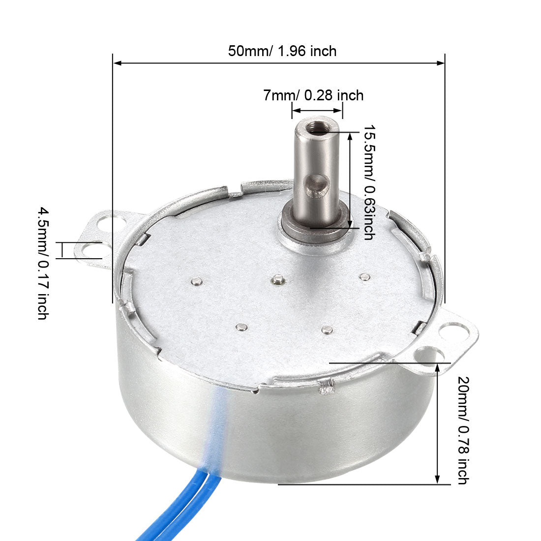 uxcell Uxcell Electric Synchron Motor Turntable Synchronous Motor 100-127 VAC 5-6RPM 50-60 Hz 4W CCW Direction for Hand-Made, Model or Guide Motor