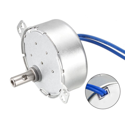 Harfington Uxcell Electric Synchron Motor Turntable Synchronous Motor 100-127 VAC 5-6RPM 50-60 Hz 4W CCW Direction for Hand-Made, Model or Guide Motor