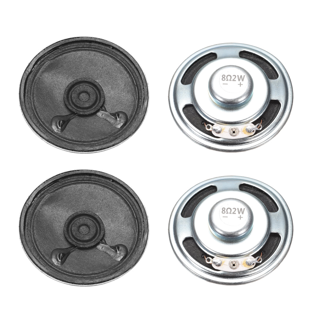 uxcell Uxcell 2W 8 Ohm DIY Magnetic Speaker 50mm Round Shape Replacement Loudspeaker for  4pcs
