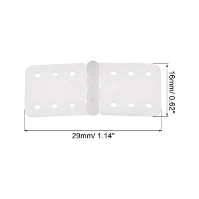 Harfington Uxcell 5pcs Nylon Hinges 29x16mm for Remote Control RC Airplanes Parts Model Replacement