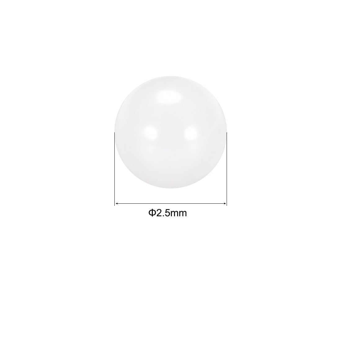 uxcell Uxcell 2.5mm Ceramic Bearing Balls, ZrO2 Zirconium Oxide Ball G5 Precision 25pcs